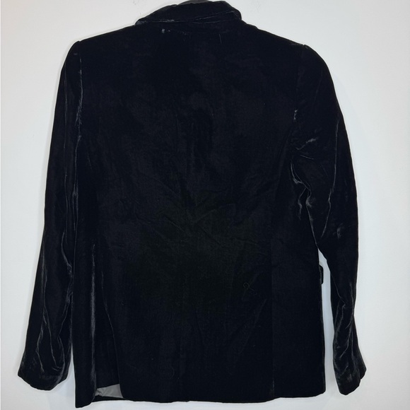 Banana Republic Black Velvet classic Blazer size 2 office holiday festive - Picture 8 of 8